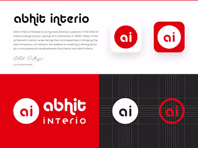 Abhit Interio Logo Design