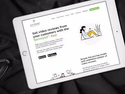 UI Design: Surveyed Landing Page