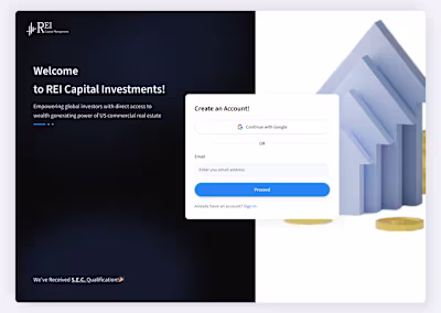 Real estate app UI (Sign up page)