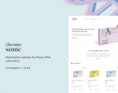 DNA Home Laboratory UX / UI Design of the website
