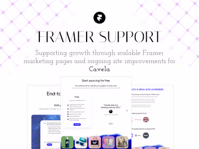 Ongoing Framer Support and Marketing Pages Development