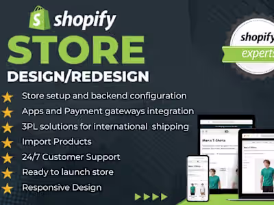 Shopify Store Designer, Shopify Expert, Shopify Developer