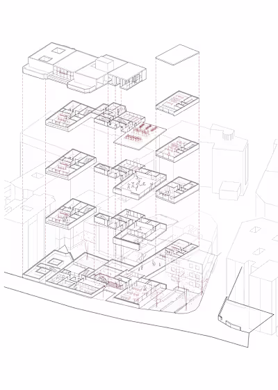 Apoderament | Sta Coloma - Axonometric drawing diagram