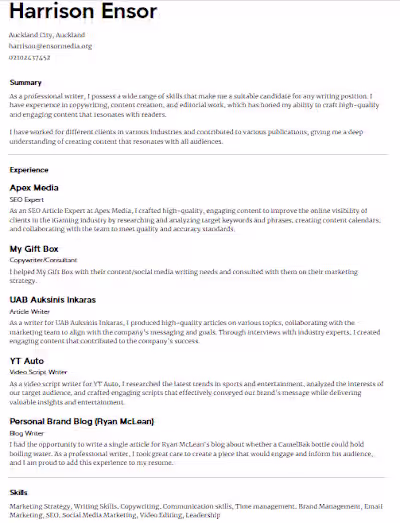 My CV