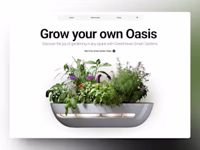 Oasis - smart garden mini-shop