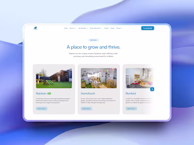 Fledgelings Day Nursery Website Design