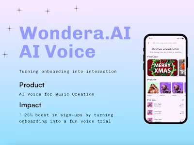 Wonder AI voice IOS App | UI/UX Design 