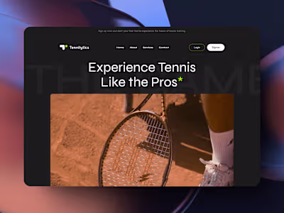 Webflow Development for Tennilytics