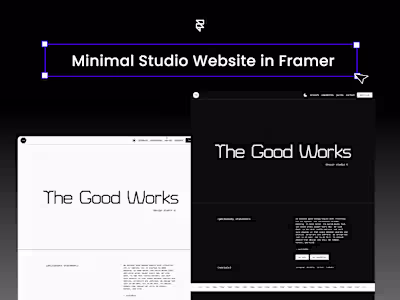 Minimal Studio Website in Framer