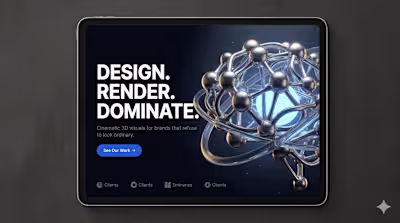 Website HERO Section 3D 🚀