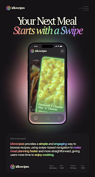 idkrecipes - App UI/UX 