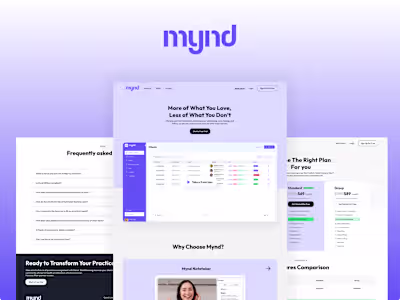 Mynd Framer website design