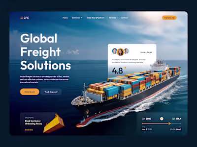 Logistics Company - Web Design Landing Page