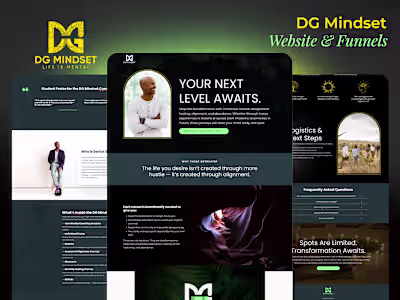 Kajabi Landing Page Design for DG Mindset