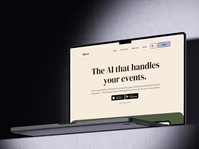 Marketing Website Design for Alfred App