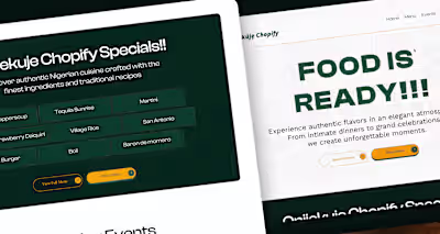 Onijekuje Chopify: Landing Page Design