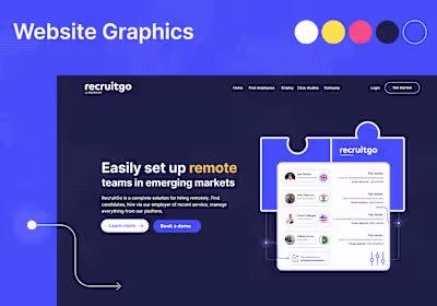 Website Graphics for a Recruiting SaaS Startup