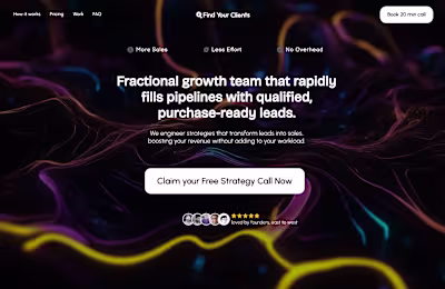 Marketing Agency/Portfolio Landing Page Hero Design - Website