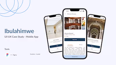 Case Study of a Museum Booking App- Ibulahimwe : Behance