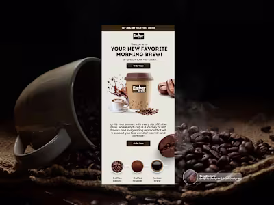 I designed a Welcome email for Ember Brew