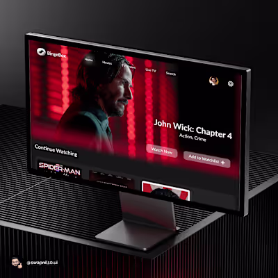 Streaming Platform UI/UX Design
