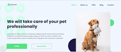 Pet Care Website Design for a Seamless User Experience