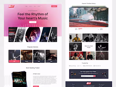 Immersive Music Festival Website Design
Modern