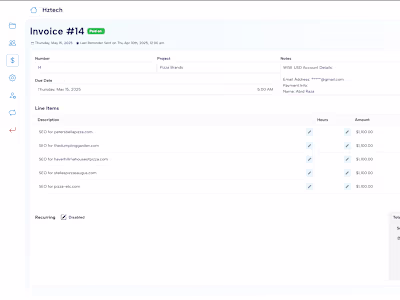 SaaS based Invoicing System on Bubble.io