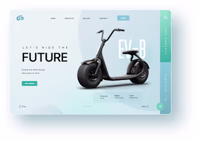ELENTAS E-BIKE LANDING PAGE DESIGN