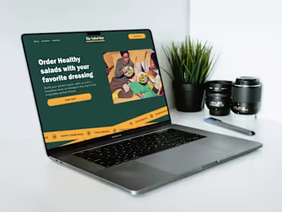 The Salad Bar Homepage Design