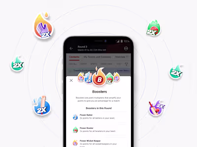 Booster Gamification for fantasy sports