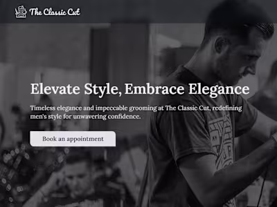 Classic-Cut Landing Page