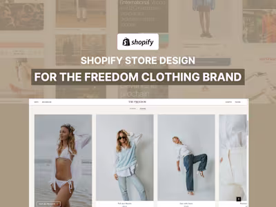 Shopify Store Creation for The Freedom French Brand