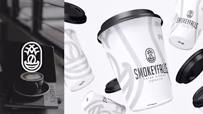 Smokey Falls Tribe Coffee Logo Design