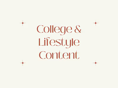 College & Lifestyle Content