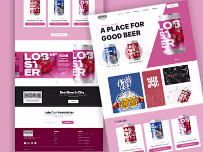 Drink Company Website Design in Figma