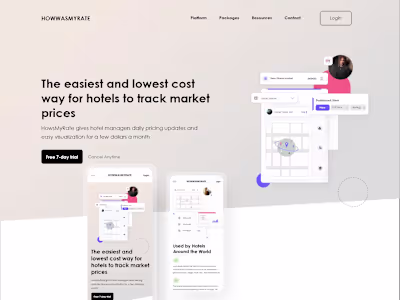 Minimal website design for commercial software