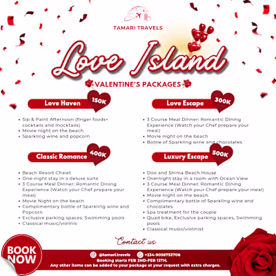 Valentine's Vacation Flyer Designs