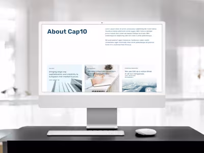 CAP10 Website Redesign
