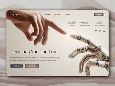 Synapse - Hero Section 