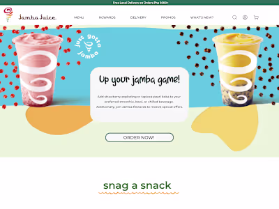 Website Design for Jamba Juice