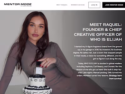 Kajabi Website & Course Platform Development for Mentor Mode