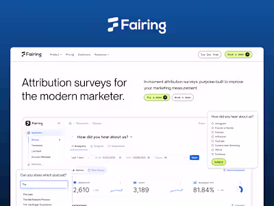 Fairing – Attribution Surveys to Measure Your Marketing