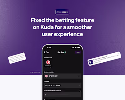Case study | Fixed the betting feature for a smother UX