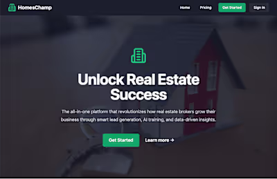 AI Platform for Real Estate Agents (Homeschamp)