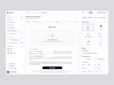 Bubblee - Email Builder Dashboard