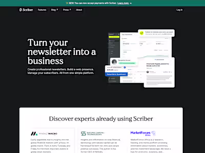 Scriber | The all-in-one publishing tool for finance writers