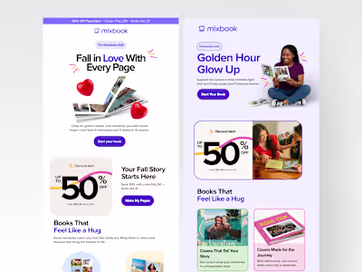 Mixbook Fall Campaign Email Design