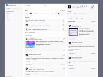 Relationship CRM - Contact Feed