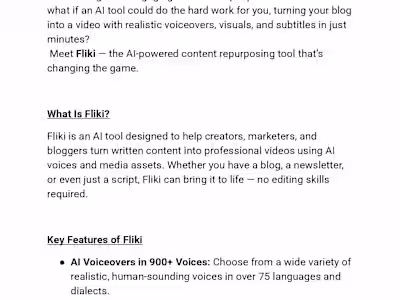 Blog Posts into Videos with Fliki